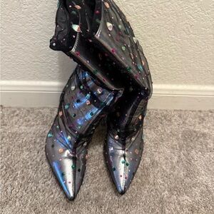 Alexander Wang Metallic Heeled Boots with Colorful Accents